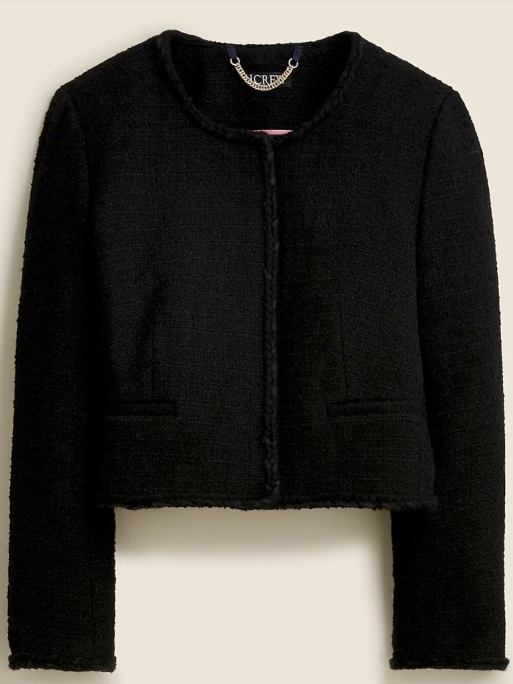 NWT J. Crew Louisa lady jacket in maritime tweed Black Bouclé Size 8